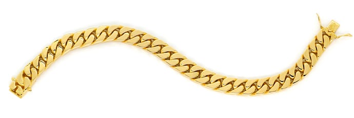 Foto 1 - Flachpanzer Armband aus massiv 750er rötlichem Gelbgold, K3171