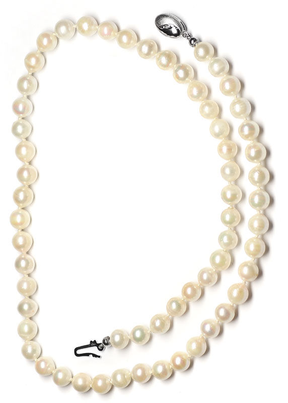 Foto 2 - Perlen-Kette Armband  Ohrringe mit Diamanten-Weißgold, R7382