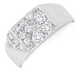 Foto 1 - Brillant-Diamant-Ring Weißgold 15 Diamanten, S6924