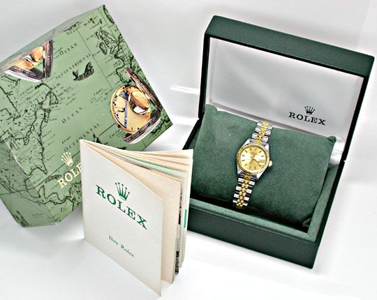 Foto 4 - Rolex Date Damen-Armbanduhr Stahl-Gold Automatik Topuhr, U1999